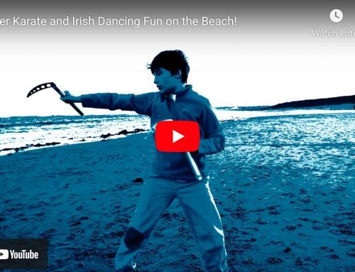 Winter fun on the beach – karate and Irish dancing!
